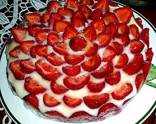 recette Tarte aux fraises et biscuits