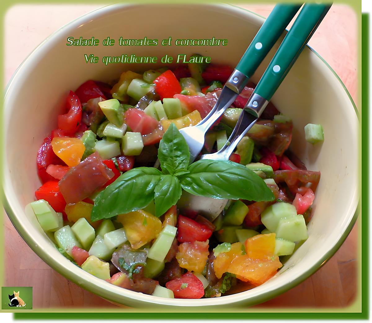 recette Salade de tomates et concombre