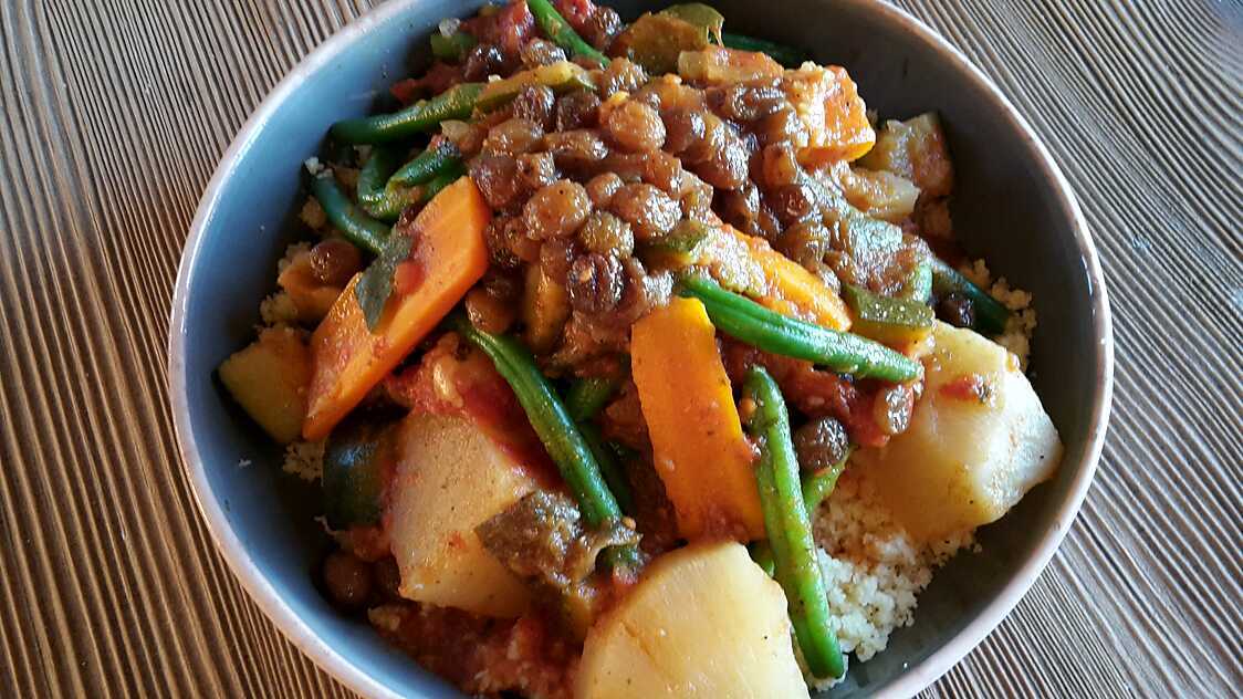 Couscous végétarien , recette gardée. .