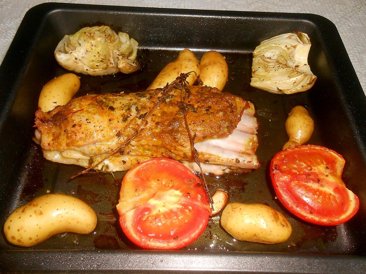 recette TRAVERS DE PORCELET AUX LEGUMES GRILLES