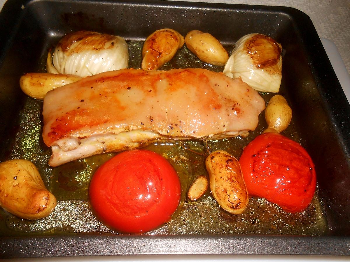 recette TRAVERS DE PORCELET AUX LEGUMES GRILLES