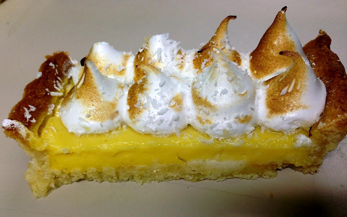 recette Tarte ananas et meringue coco