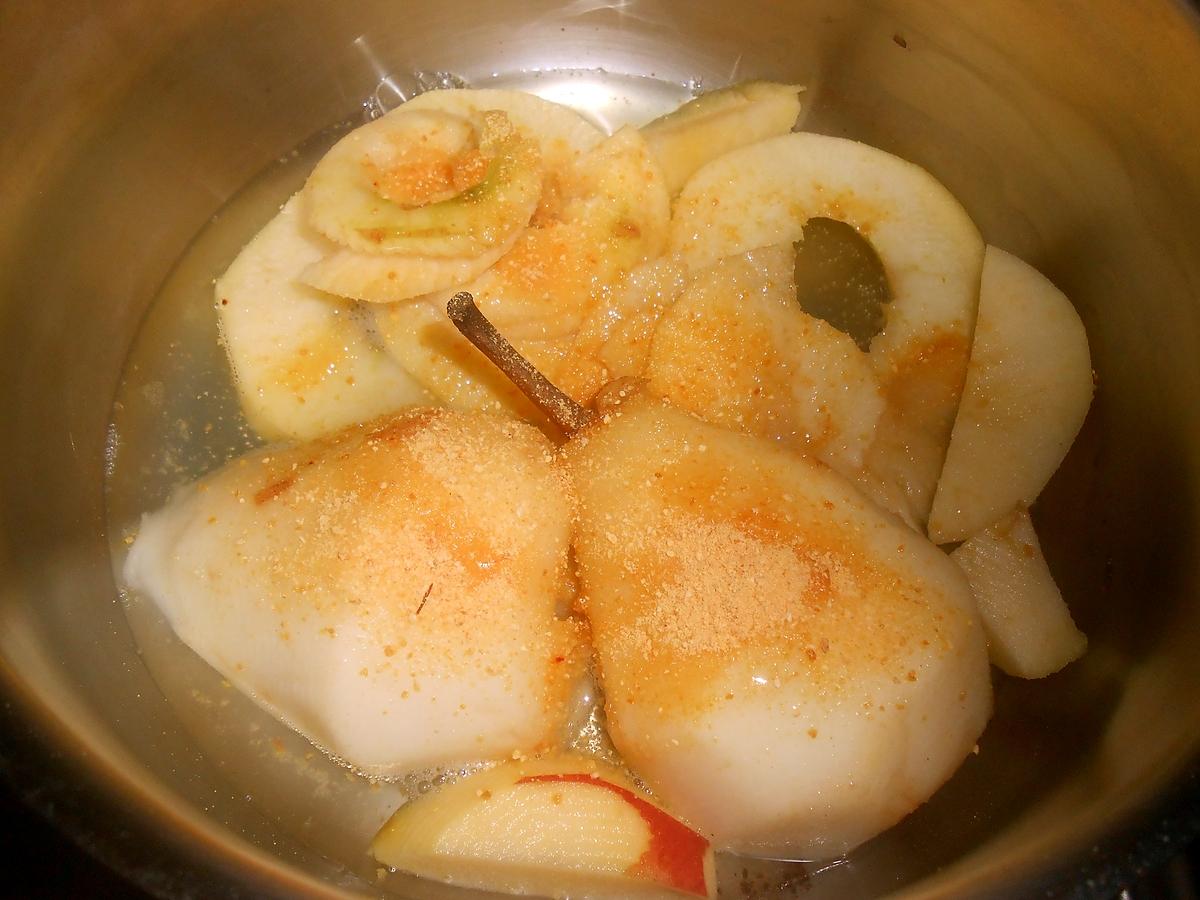 recette POMME POIRE CUITES AU MIEL ET YUZU