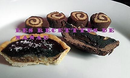 recette Tartelettes choco-coco & choco-confiture de fraises