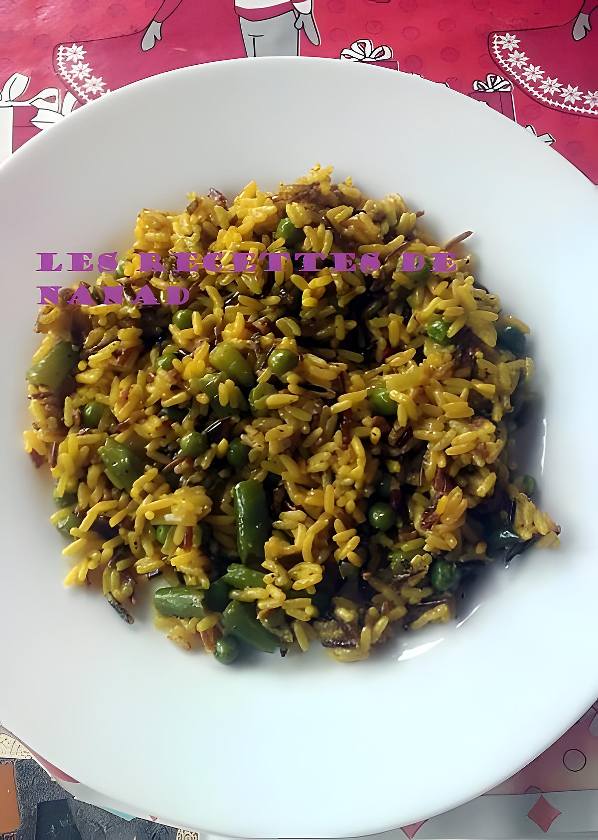 recette 3 riz au curcuma et légumes vert