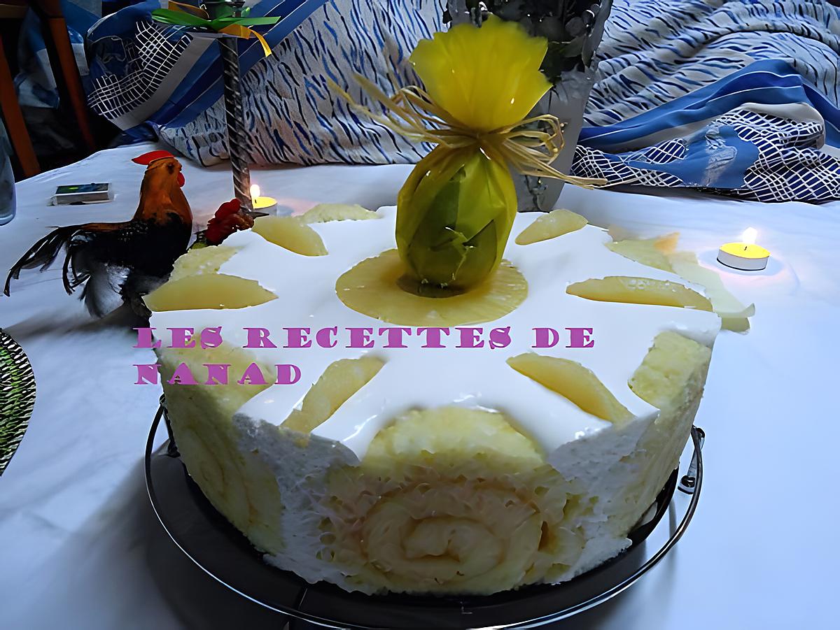 recette Gâteau de Pâques (chocolat blanc-ananas-passion)