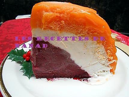 recette Bombe glacée mangue-vanille-fruits rouges