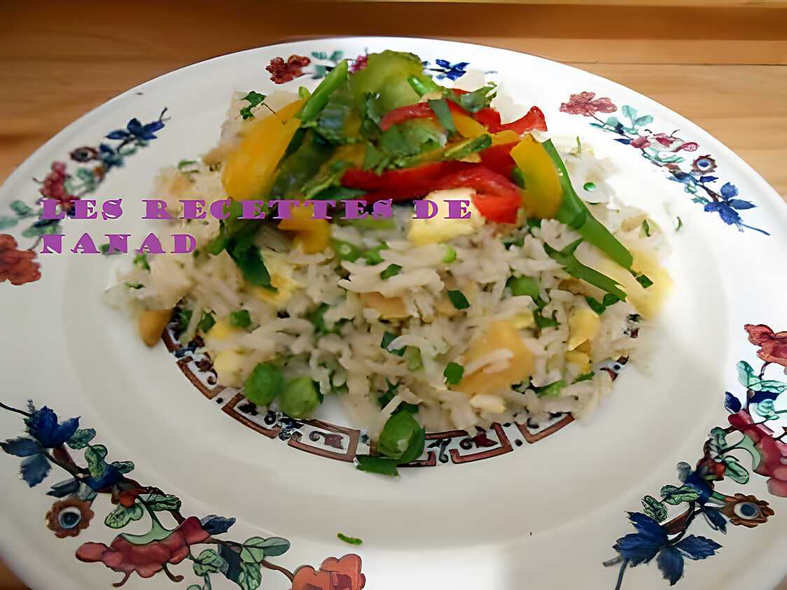 Riz sauté aux poivrons
