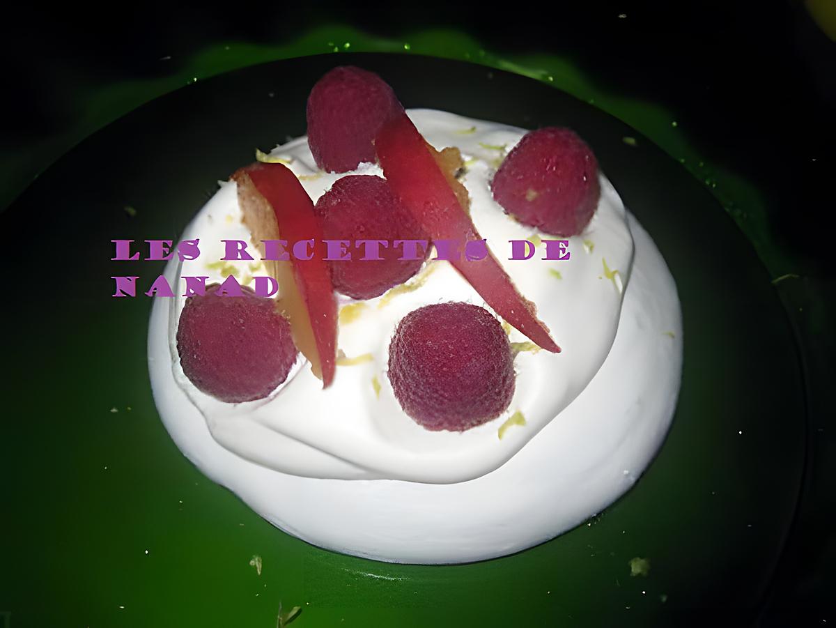 recette Pavlova framboise