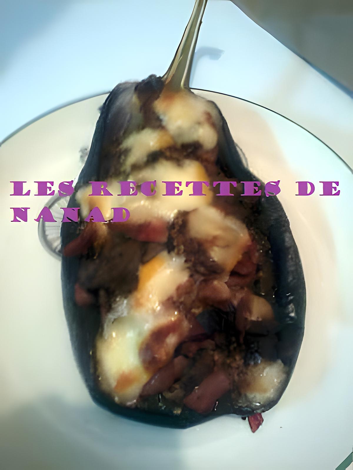 recette Aubergine farcie au jambon