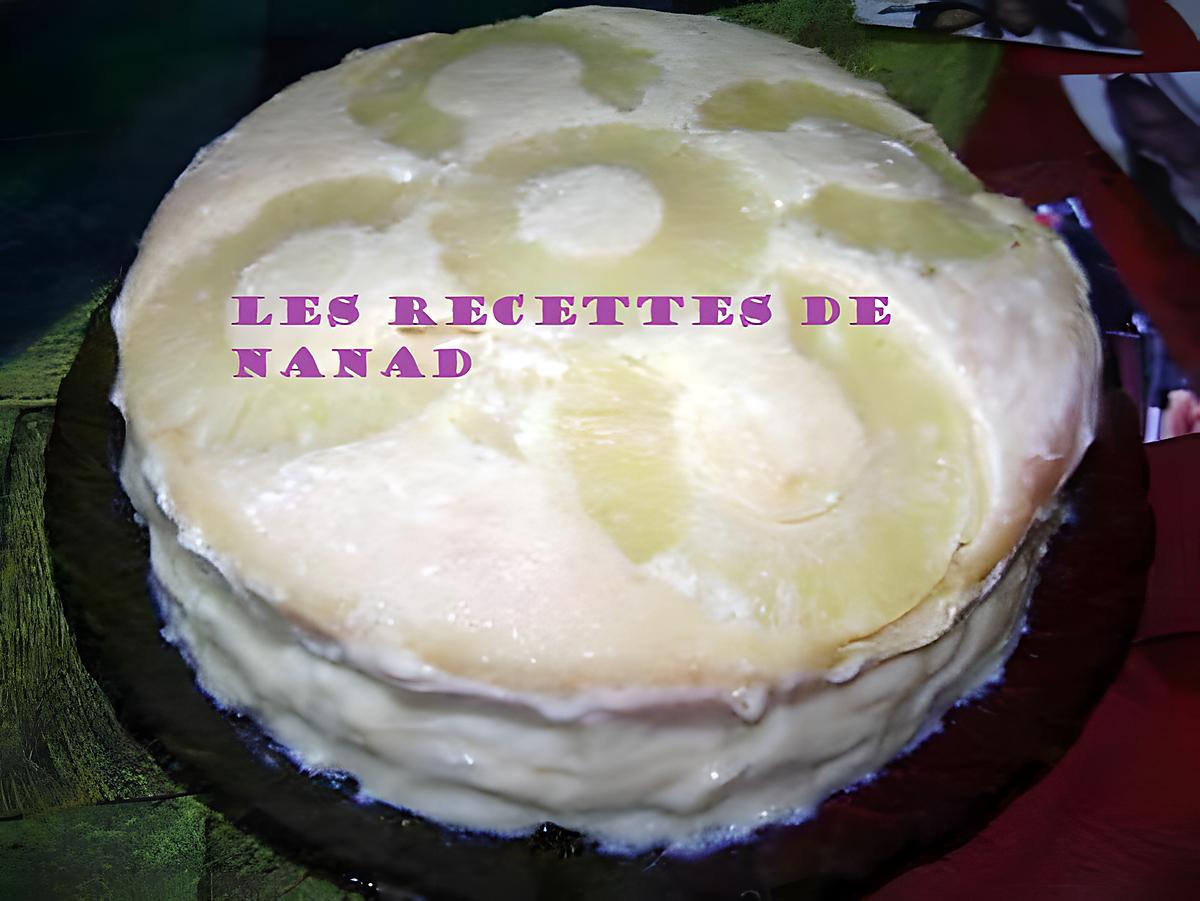 recette Gâteau au custard-ananas