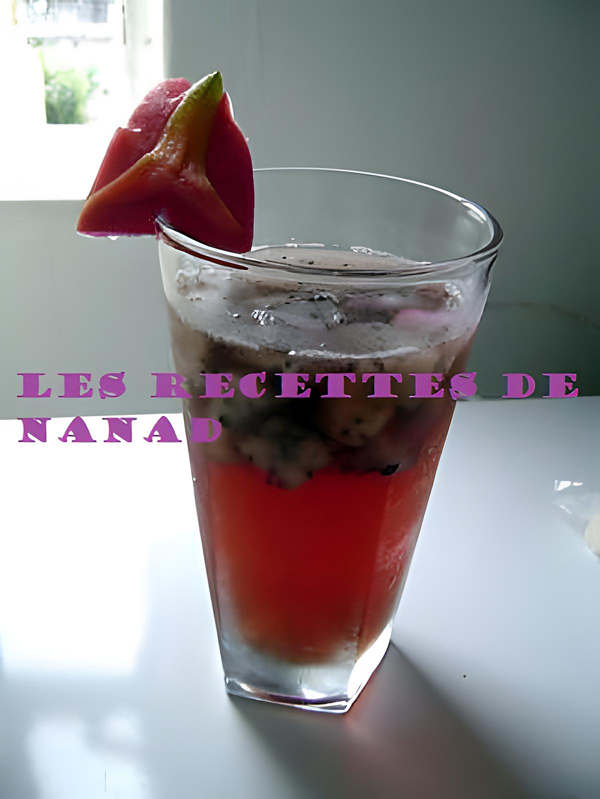 recette Jus de fruits-cubes pitaya