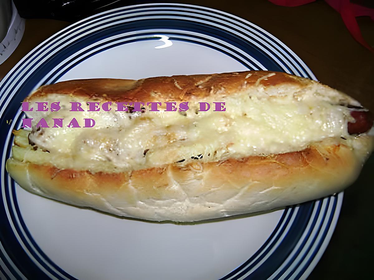 recette Sandwich merguez gratiné