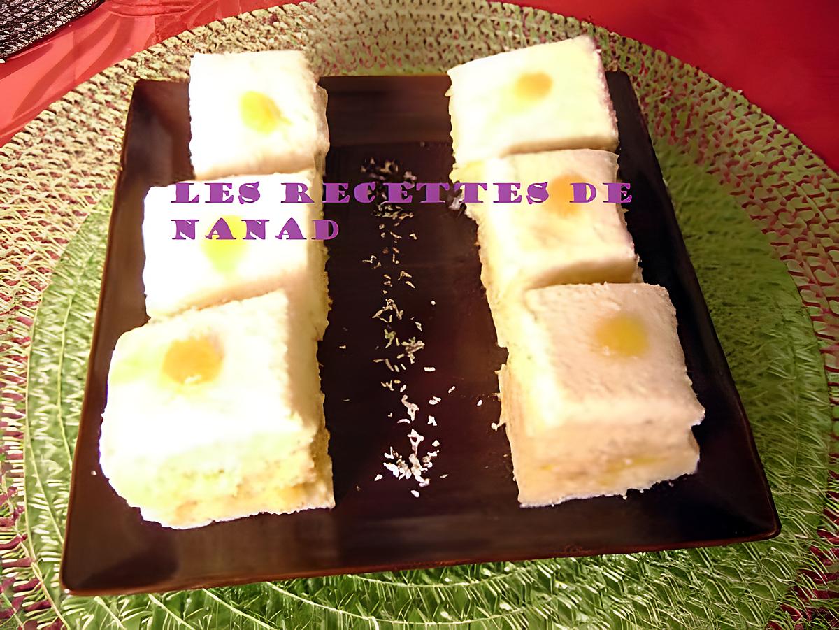 recette Carrés ananas-coco