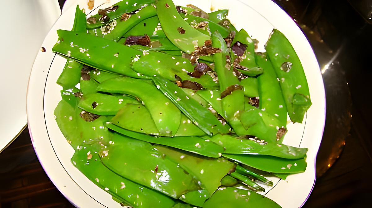 recette Pois mangetout sautés aux graines de sésame