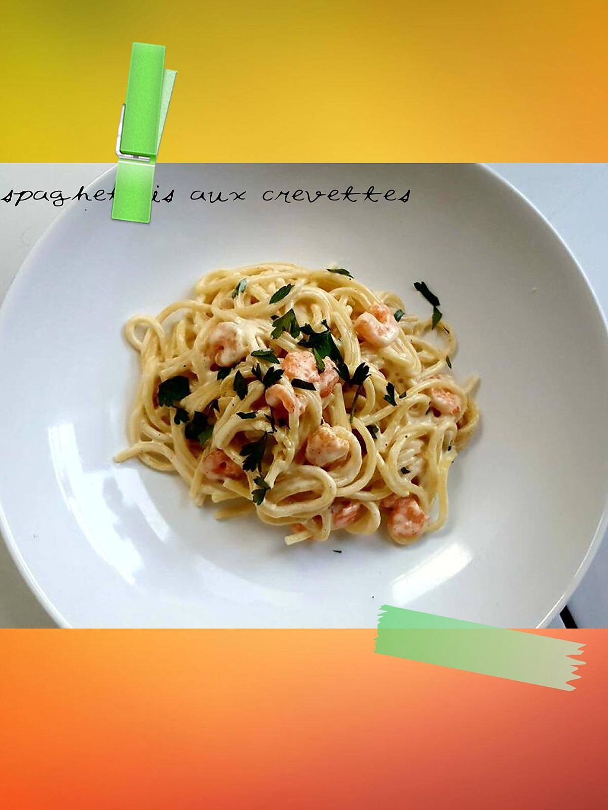 recette Spaghettis aux crevettes