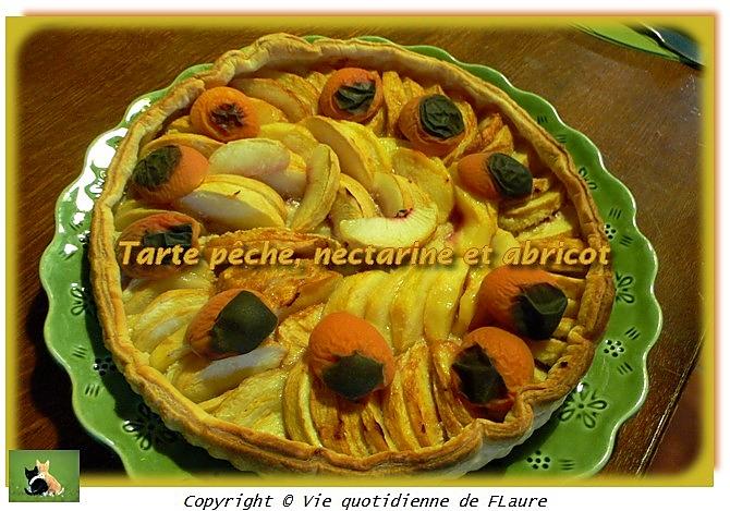 recette Tarte pêche, nectarine et abricot