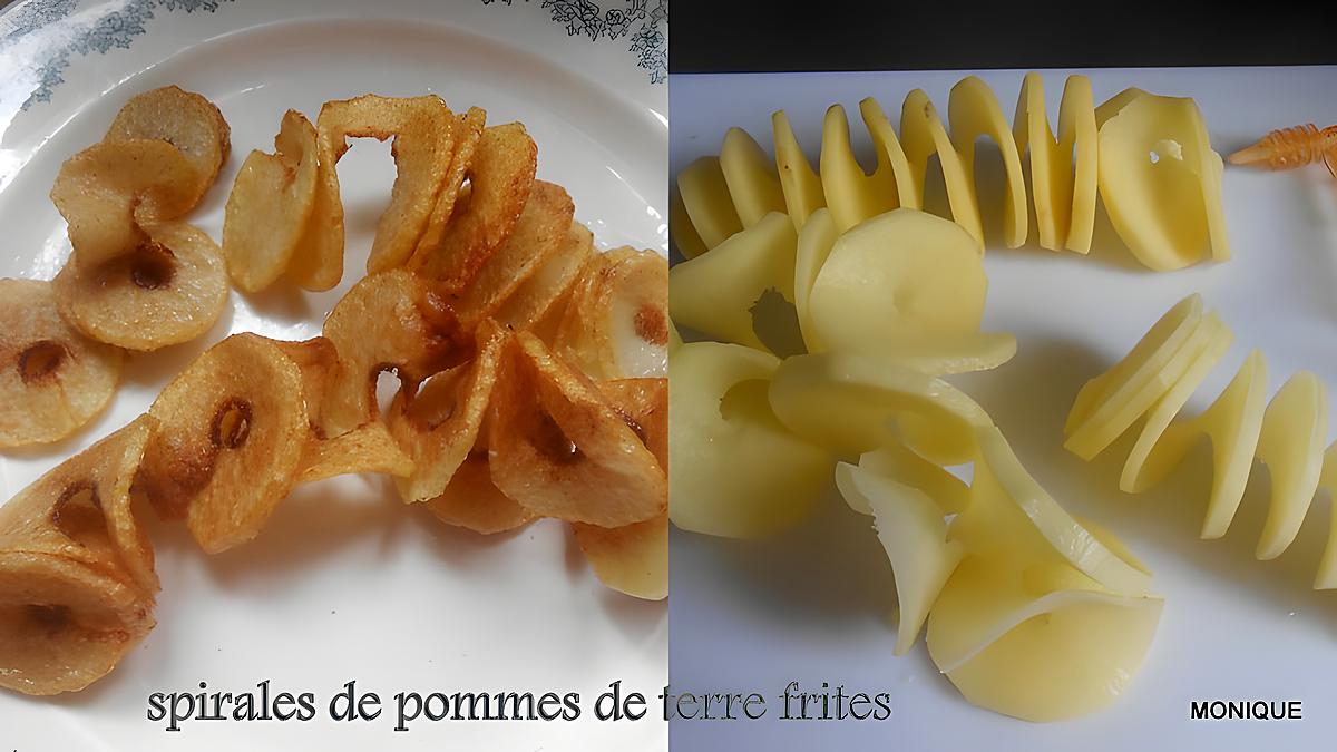 recette POMMES DE TERRE FRITES EN SPIRALE