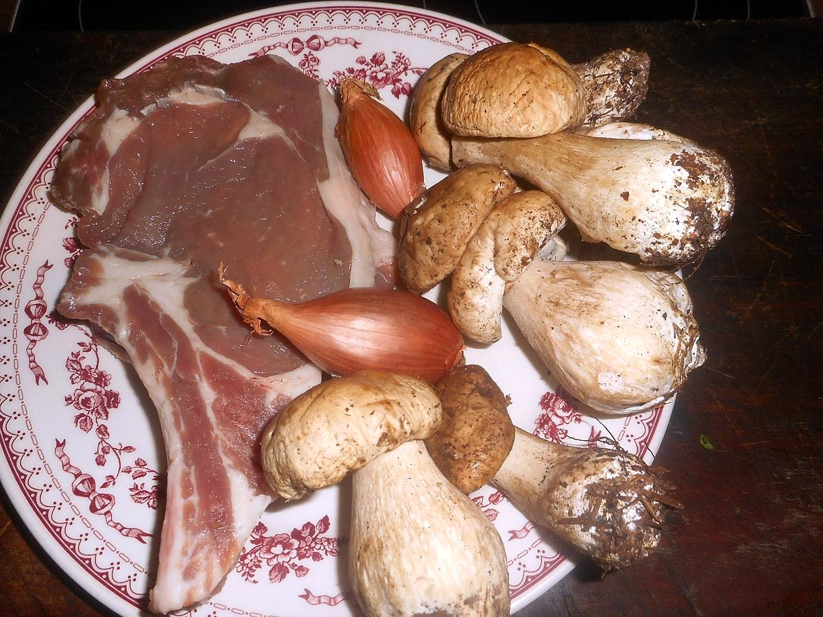 recette Cote de veau aux cépes