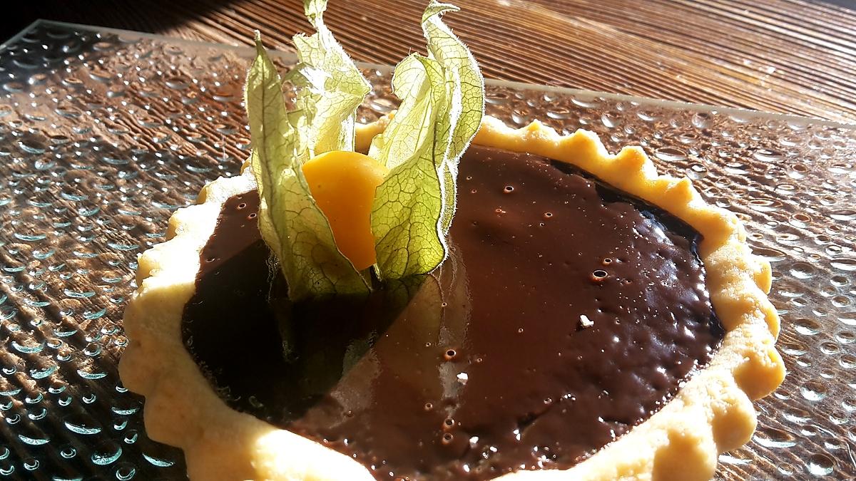 recette Tarte chocolat noir et marmelade d'orange