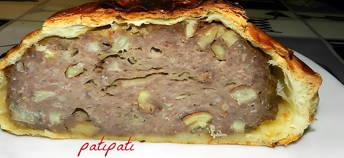 recette Pain de viande en croûte fourré aux chataignes