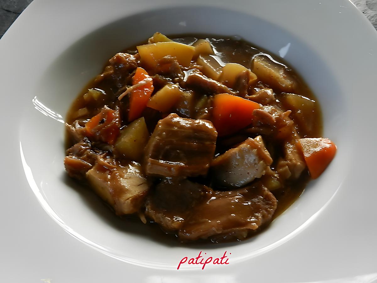 recette Carbonnade aux légumes anciens