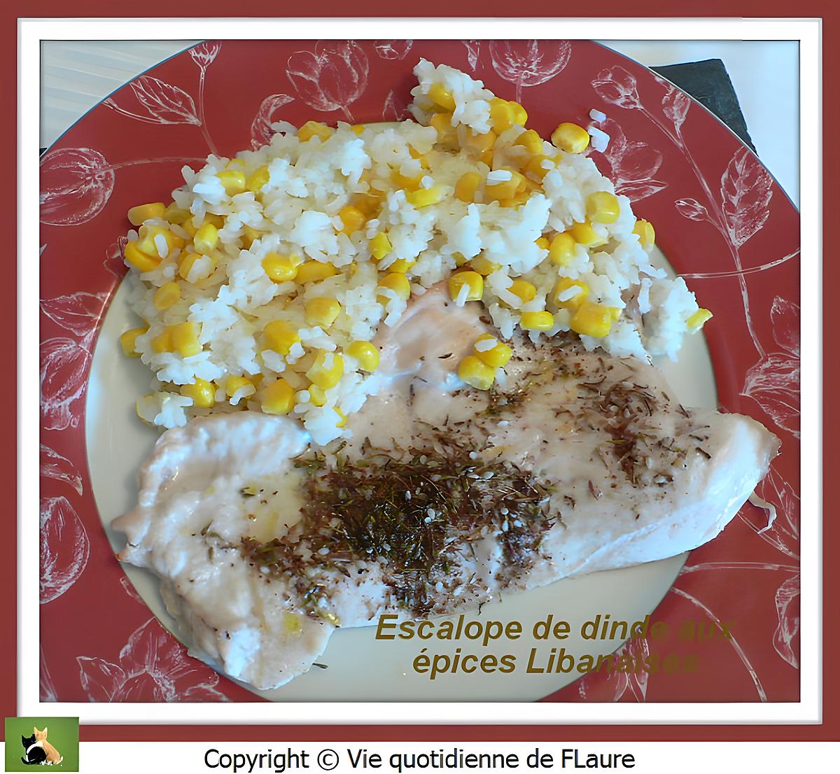 recette Escalope de dinde aux épices libanaises