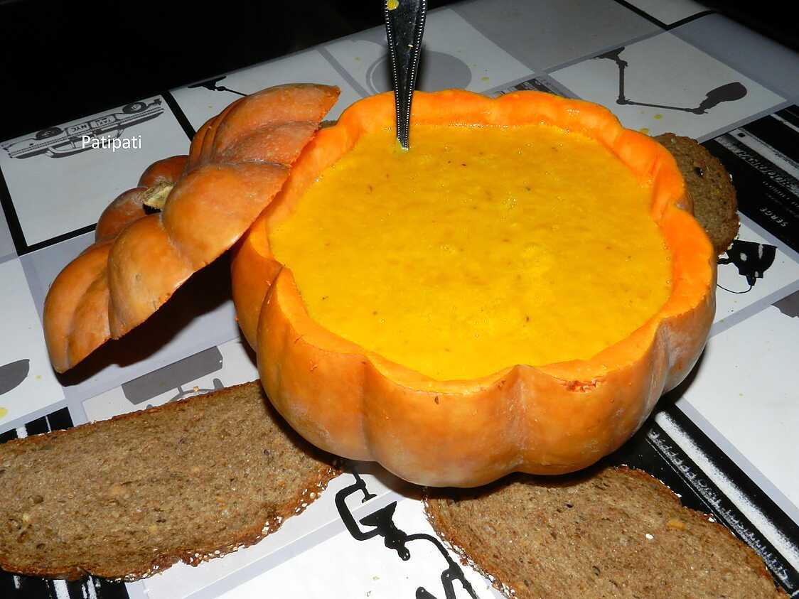 Recette de Potage au potiron et à la vache qui rit