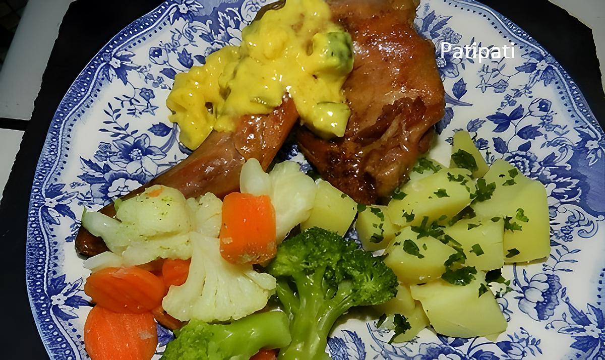 recette Cuisse de lapin sauce blackwells et ses légumes