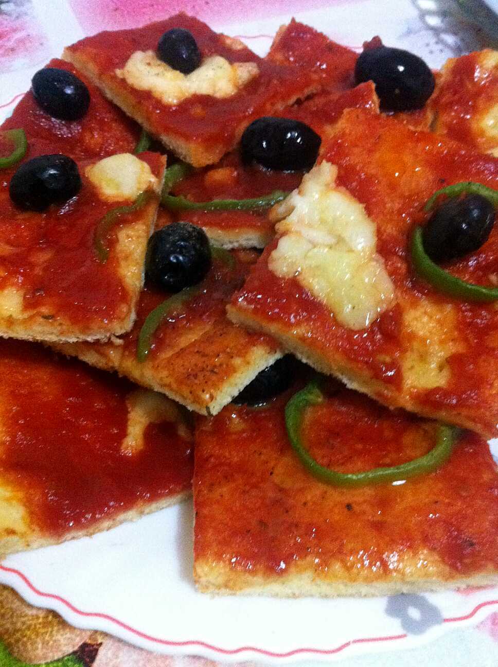 recette pizza carré a la semoule