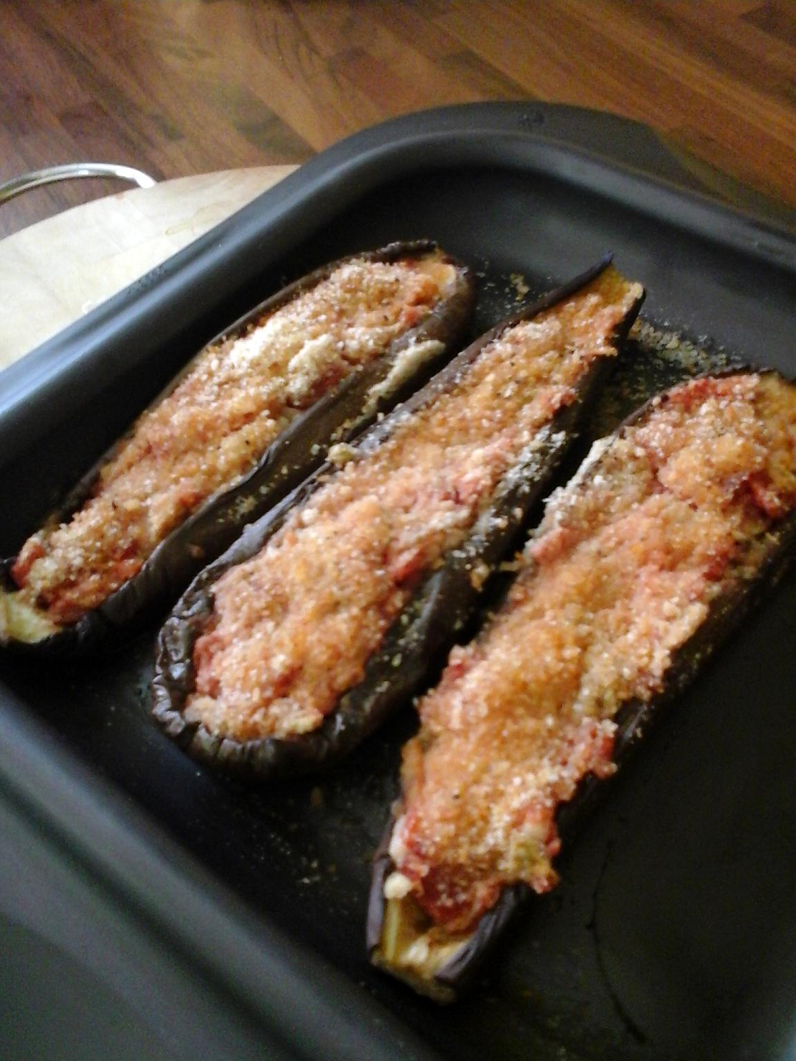 recette AUBERGINES FARCIES  à ma façon