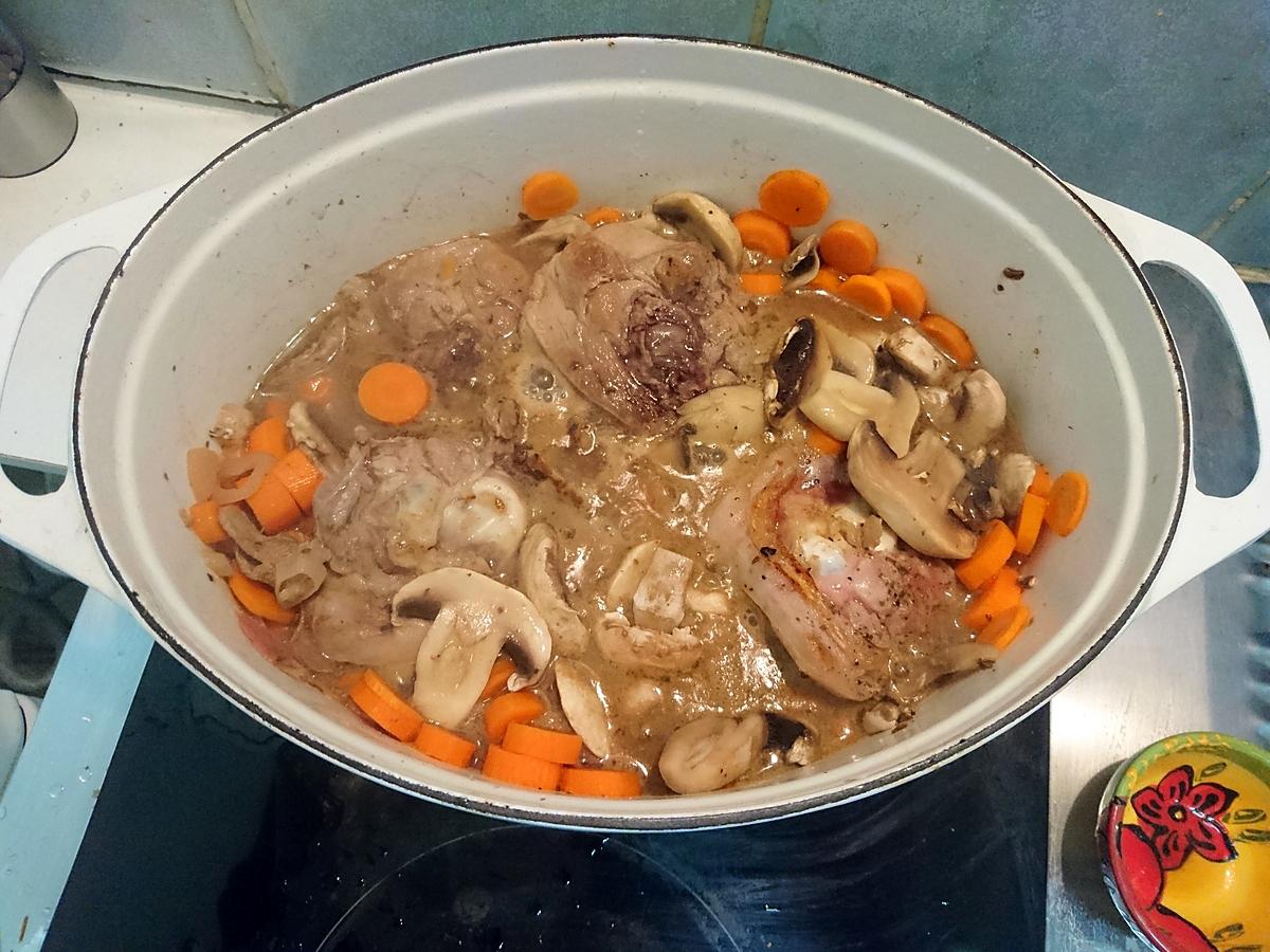 recette Osso bucco de dinde aux carottes et champignons