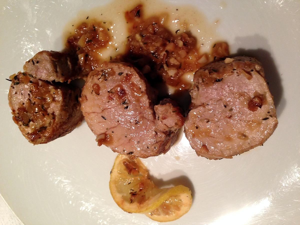 recette Filet mignon thym et citron