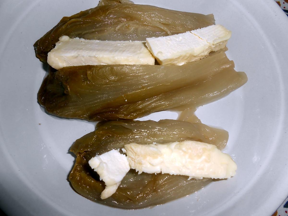 recette ENDIVES A LA MORTADELLE FARCIES AU CHEVRE ET GRATINEES