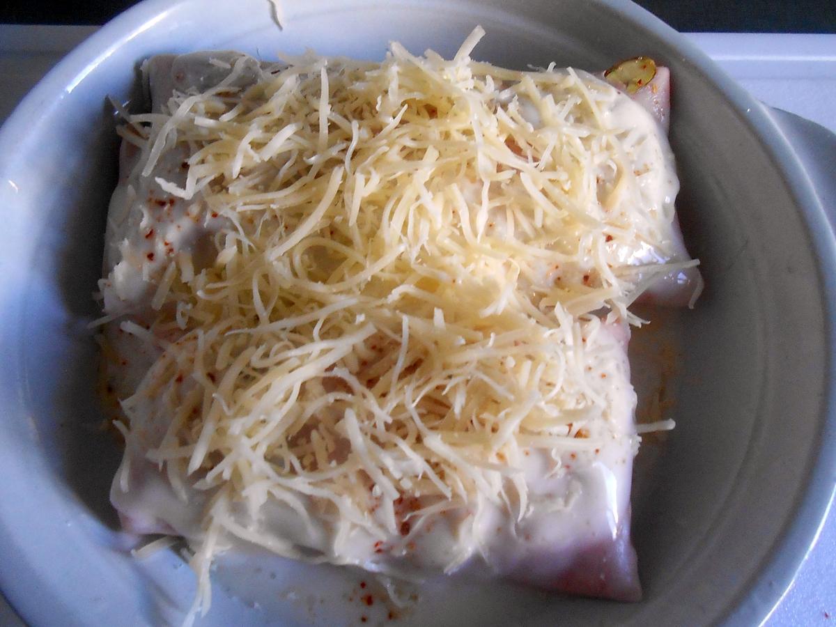 recette ENDIVES A LA MORTADELLE FARCIES AU CHEVRE ET GRATINEES