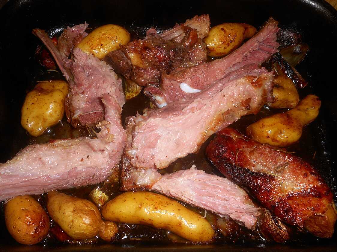 Recette de Travers de porc demi-sel au four