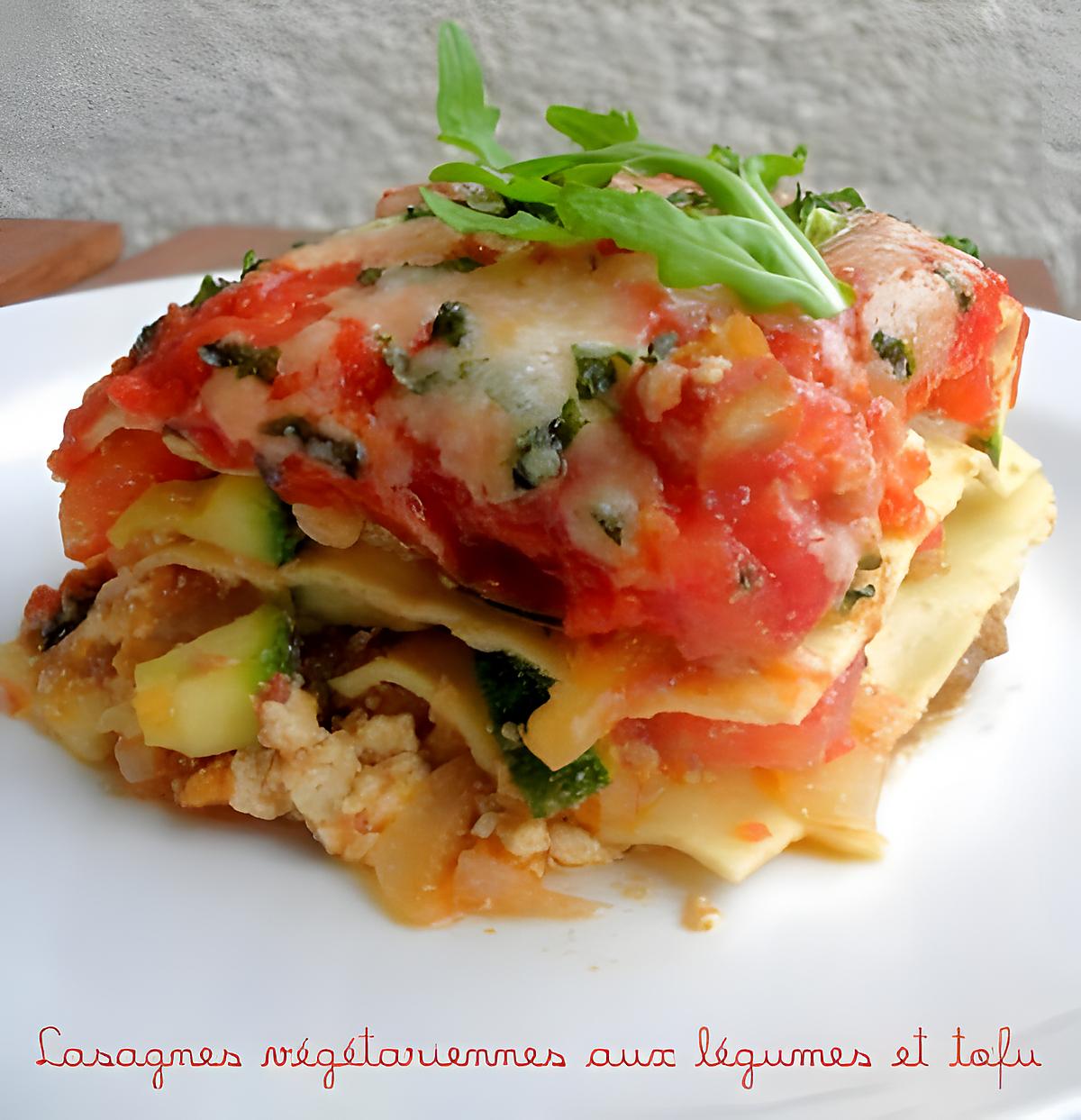 recette Lasagnes Végétariennes aux Légumes & Tofu