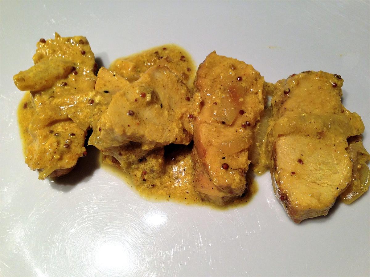 recette Filet de dinde curry et moutarde à l'ancienne