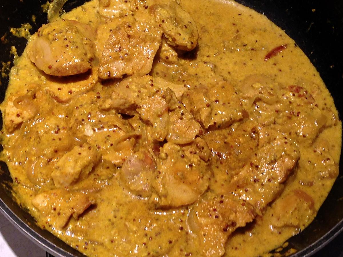 recette Filet de dinde curry et moutarde à l'ancienne