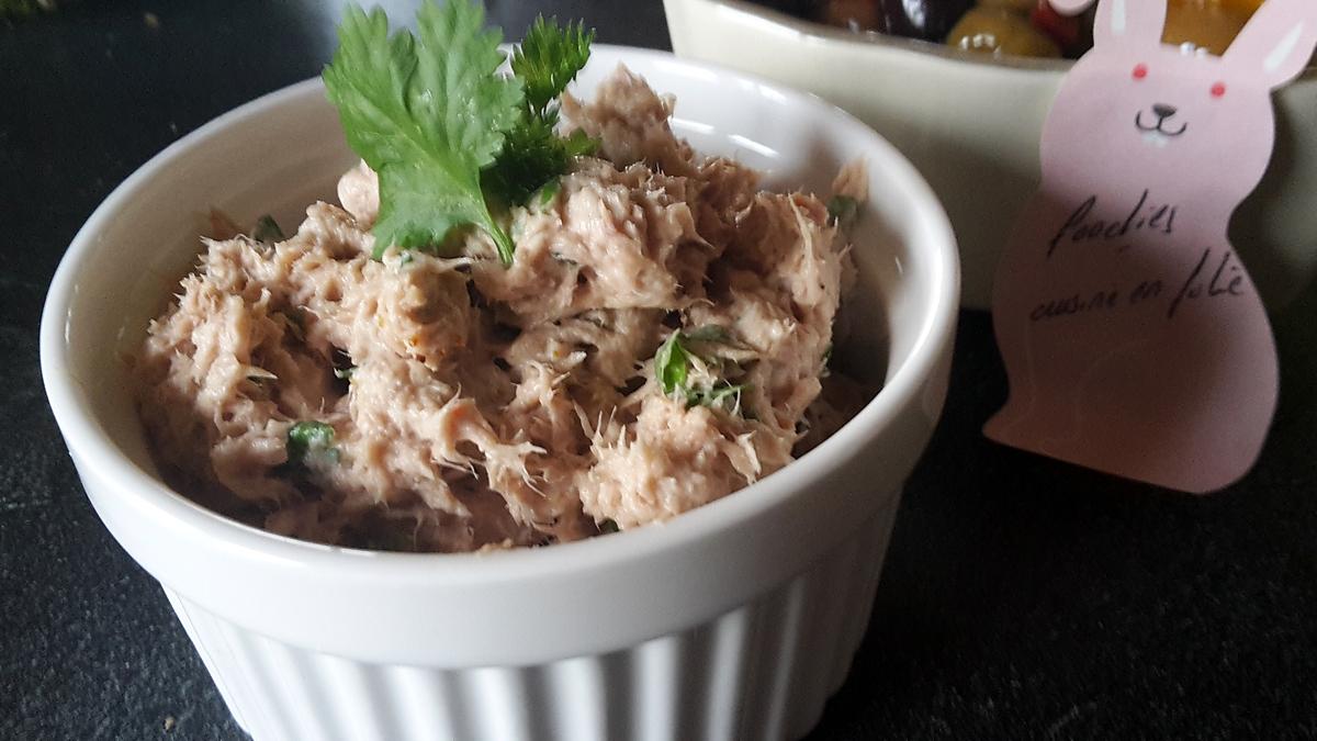 recette Rillettes de thon aux herbes fraîches en 2min