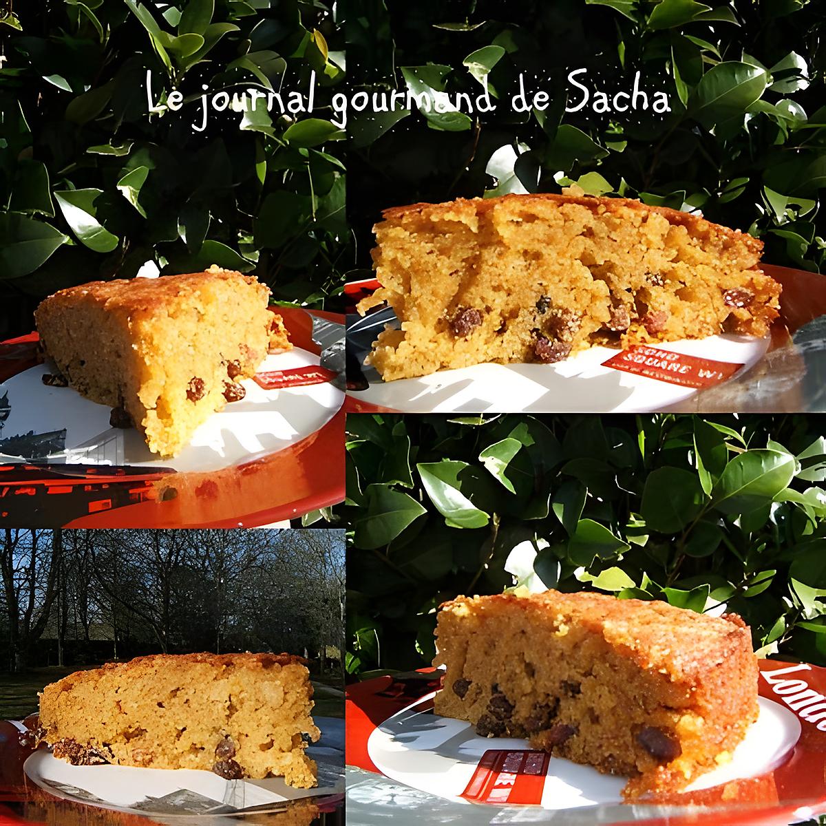 recette Moelleux aux pommes raisins et amandes