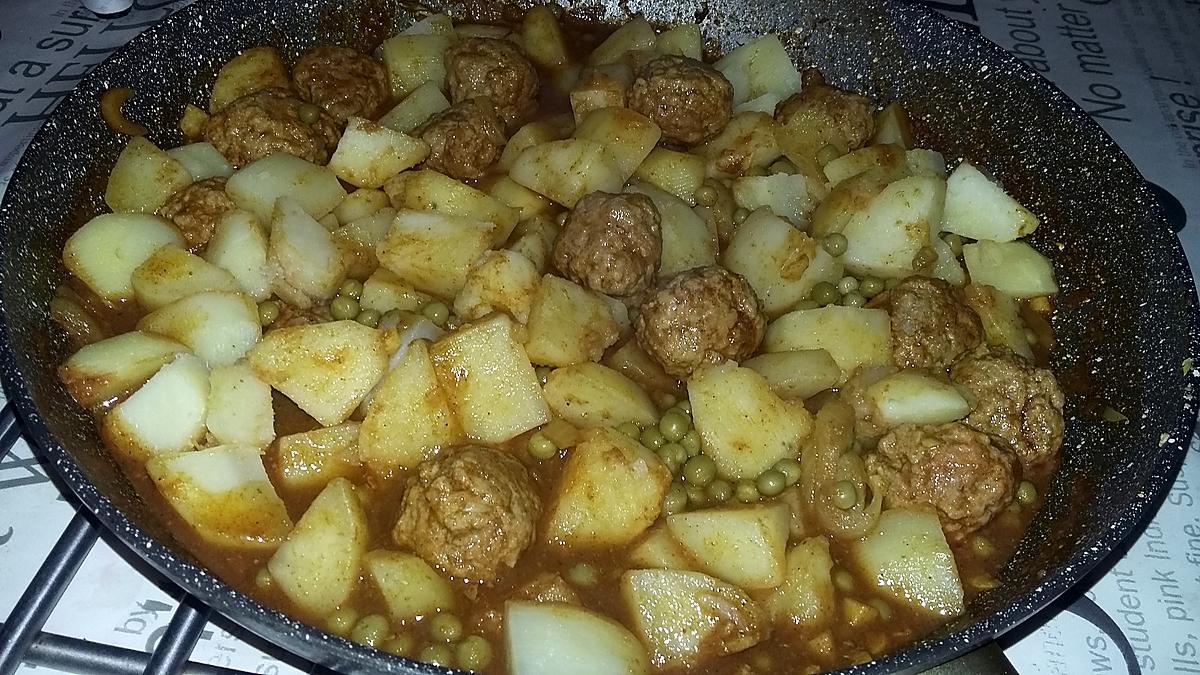 recette Tajine de boulettes au pommes de terre