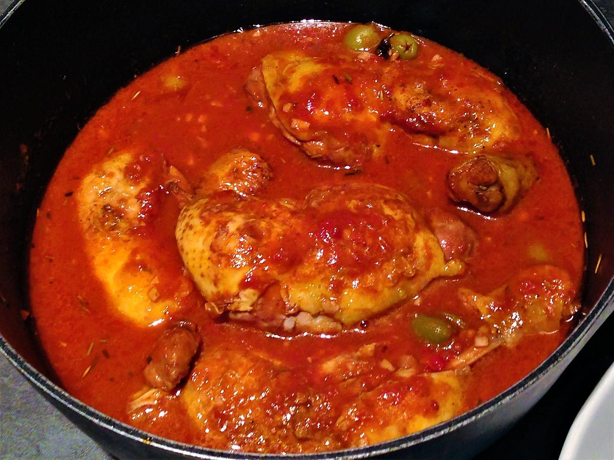 recette Cuisses de poulet sauce chasseur