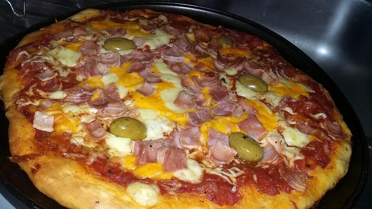recette Fougasse pizza jambon mimolette
