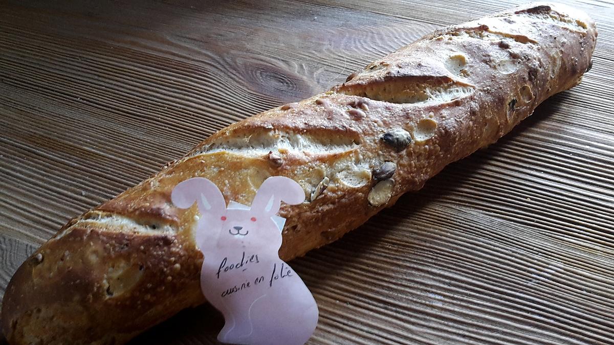 recette Baguette à l'épeautre et aux graines