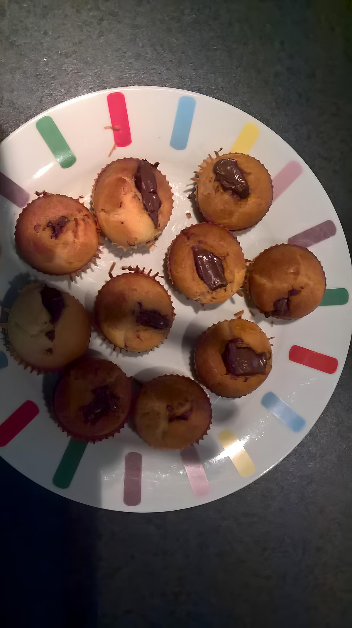 recette Cupcakes fourrés au nutella glaçage chocolat