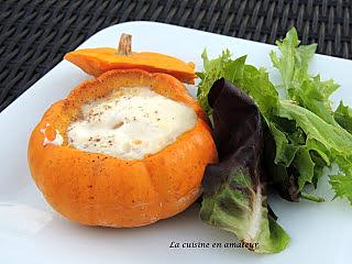 recette Courge Jack be little oeuf cocotte