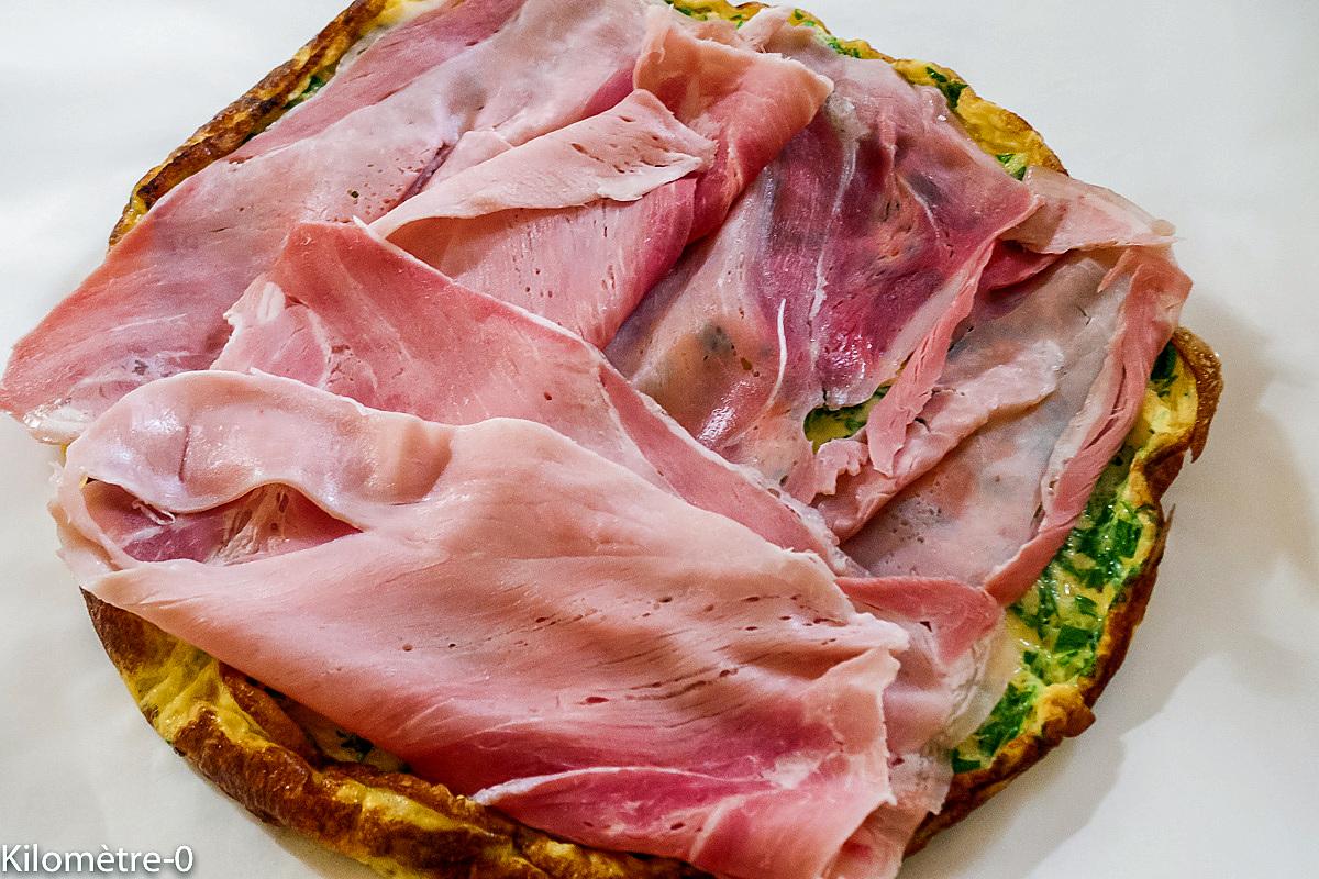 recette Omelette roulée au jambon