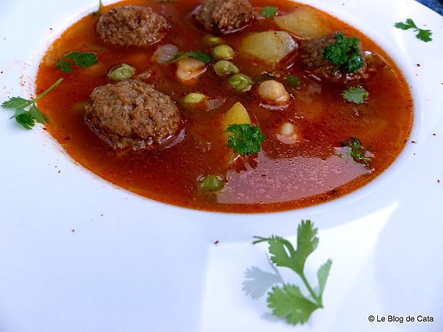 recette Çorba/Chorba aux boulettes - Turquie