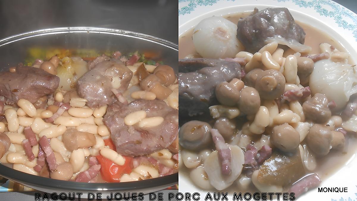 recette GIBELOTE DE JOUES DE PORC ET MOGETTES